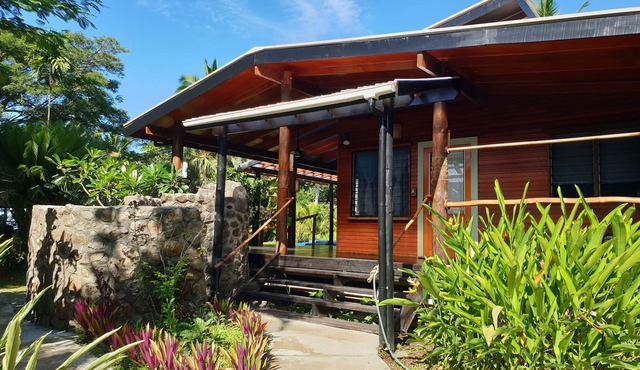 Absolute Beachfront Holiday Cottage with Private Saltwater Pool on Savusavu Bay in Savusavu