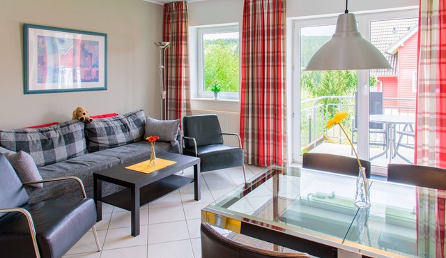 Apartment 'Ferienwohnung Tannenblick 2-2' with Mountain View, Balcony and Wi-Fi in Oberhof