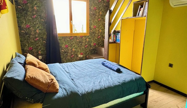 Colorful atypical house in Saint-Cyr-en-Val