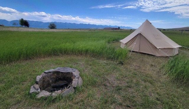 Cozy Bell Tent With A View - "Fire" in Polson