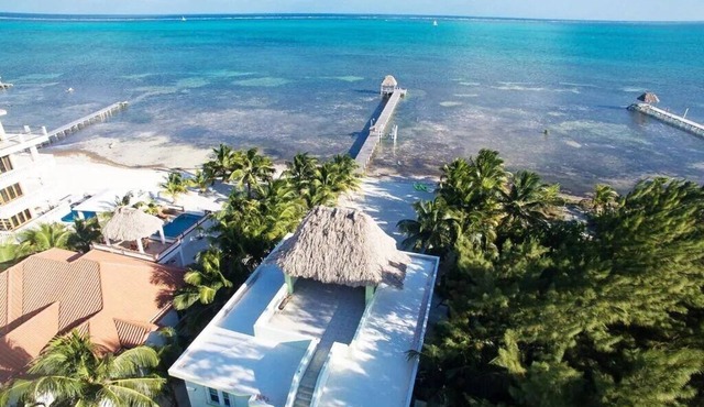 Luxury home with plunge pool, pier and 360 rooftop view just 4 miles south. in San Pedro