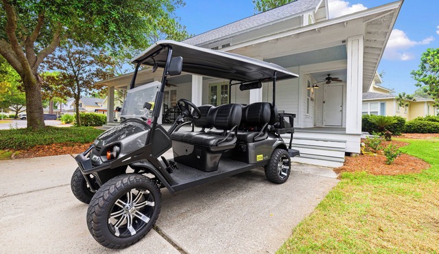NEW to VRBO -HUGE PORCH~Golf Cart, FREE GOLF~HEATED Pool* & HotTub, Gym in Miramar Beach