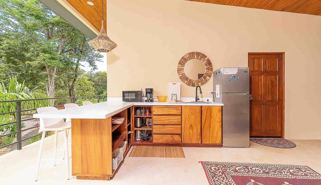 Walk to beach, 2BR/2BA, Apartment, pool, parking, outdoor kitchen in Playa Grande
