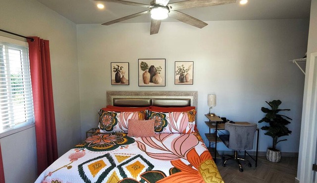 Cozy 1-bedroom studio in lovely Bailey Town with AC and fast internet